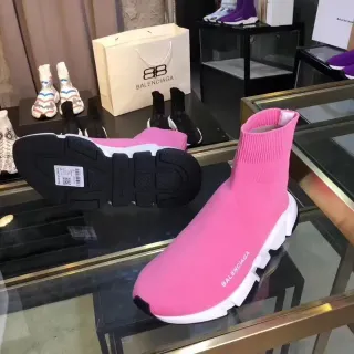 Balenciaga Speed Trainer গোলাপি বুনন লাইফস্টাইল স্নিকার