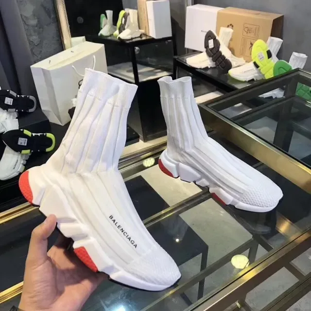 Balenciaga Speed Trainer সাদা কালো লাল লাইফস্টাইল স্নিকার 4