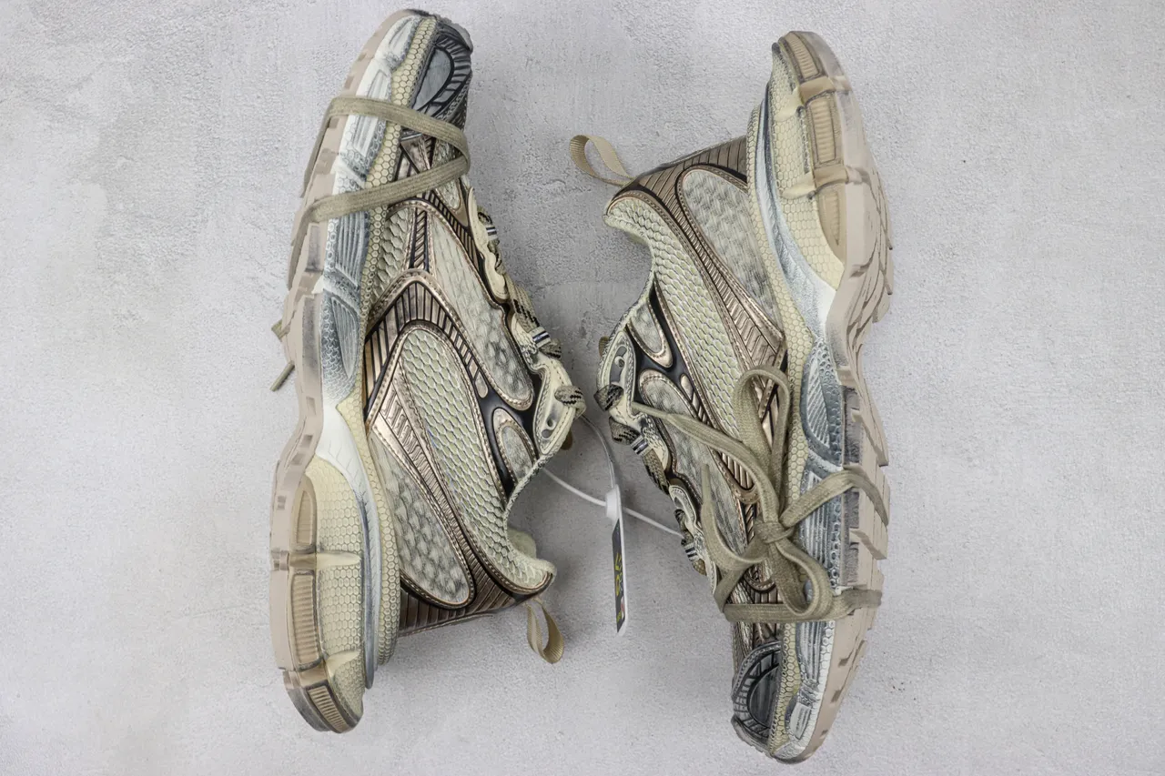 Balenciaga Track Trainer Beige Silver Chunky Sneakers 2