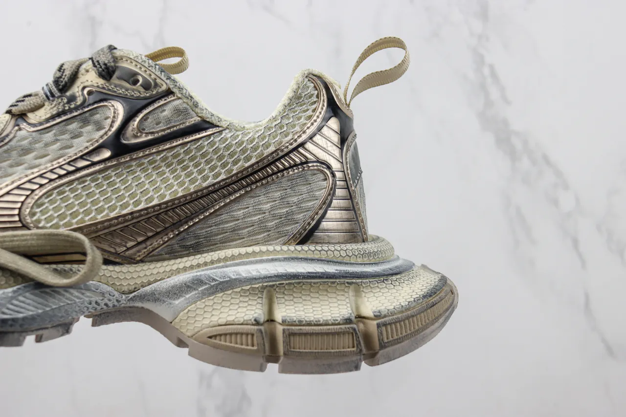 Balenciaga Track Trainer Beige Silver Chunky Sneakers 7