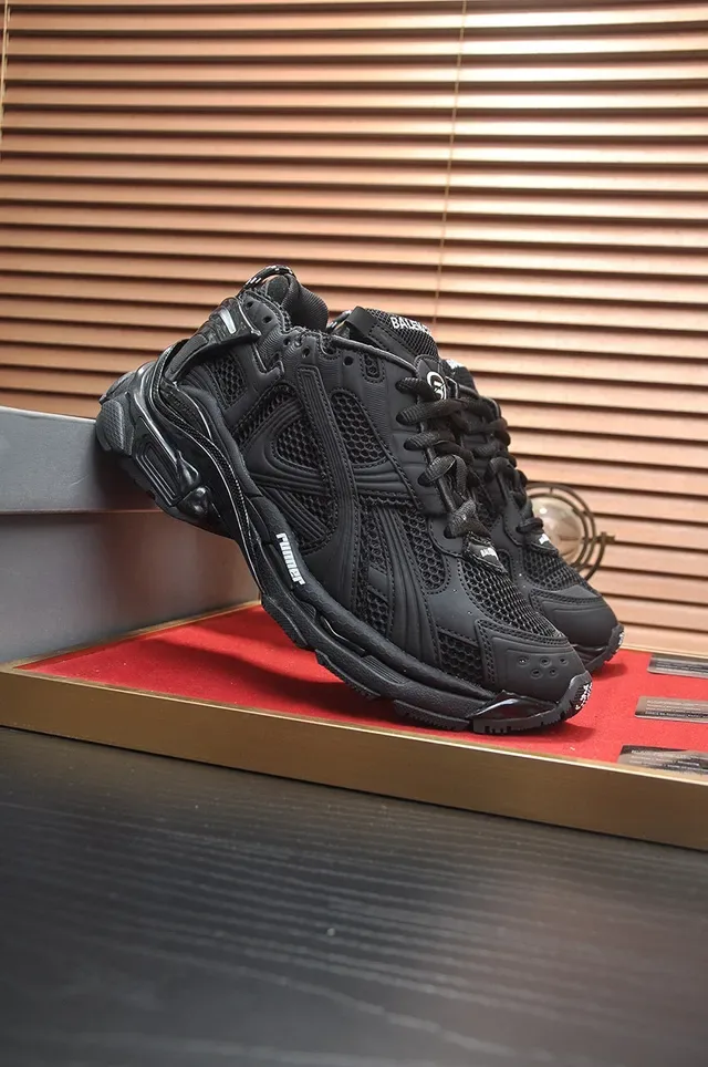Balenciaga Track Trainer Tênis Chunky Pretos 4