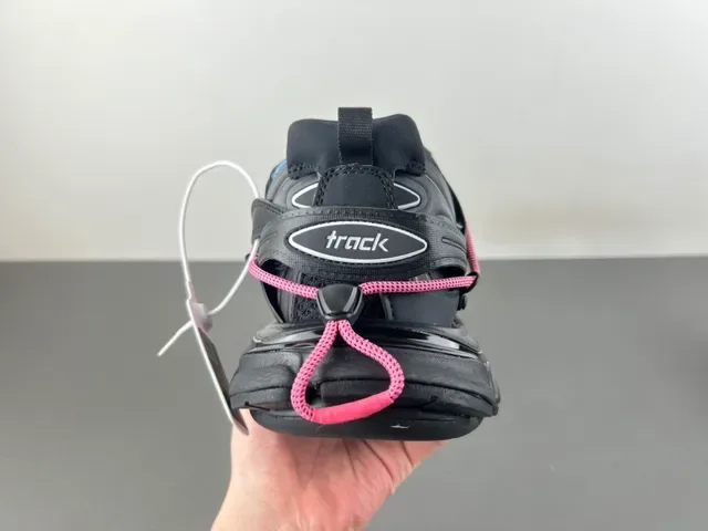 Balenciaga Track Trainer Chaussures Chunky Noir Multicolore Lacets 4