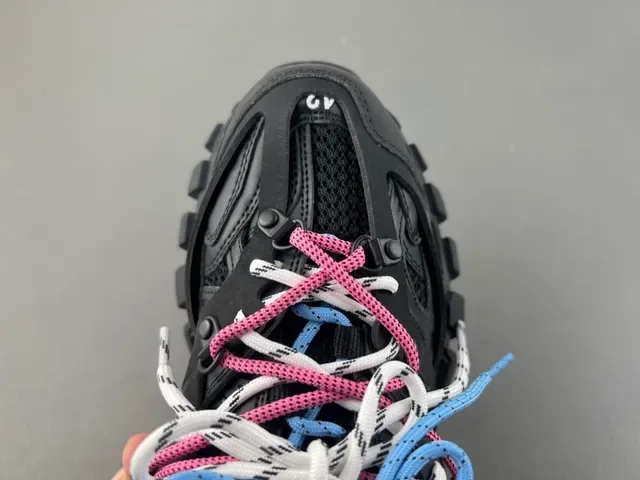 Balenciaga Track Trainer Chaussures Chunky Noir Multicolore Lacets 5