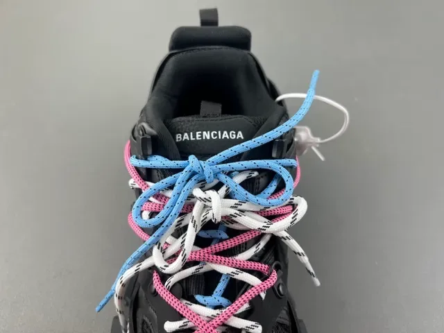Balenciaga Track Trainer Chaussures Chunky Noir Multicolore Lacets 6