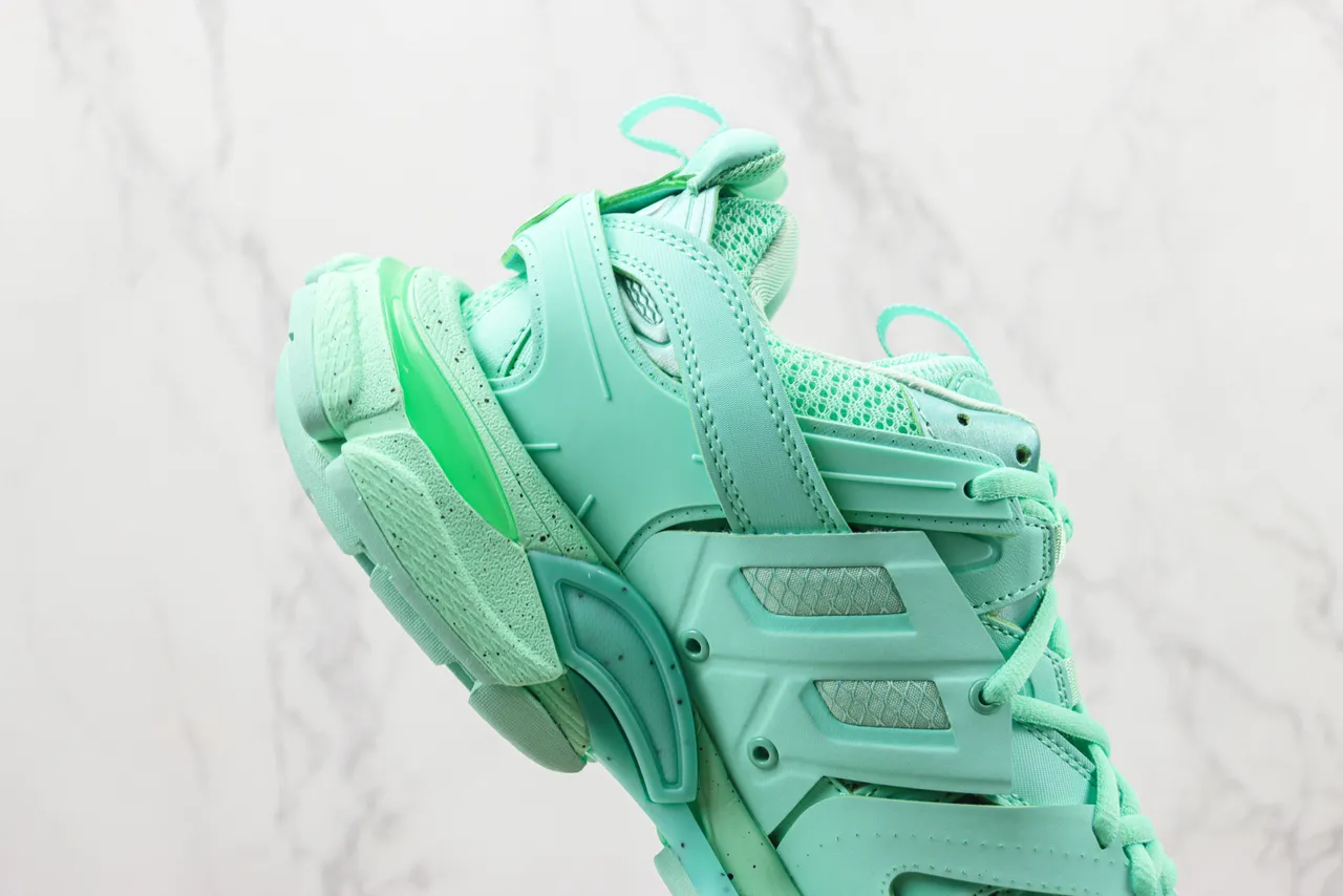 Balenciaga Track Trainer Tênis Chunky Verde Menta 5