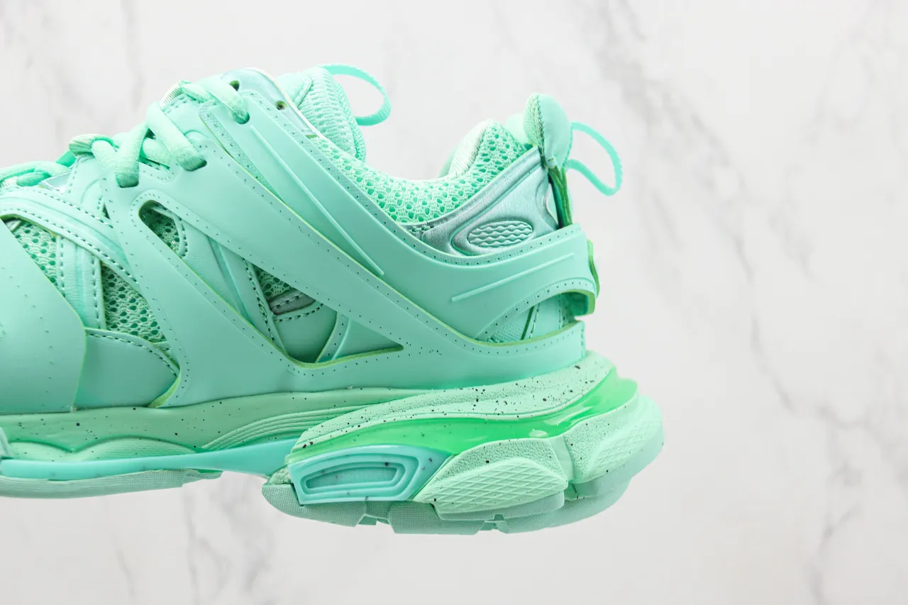Balenciaga Track Trainer Tênis Chunky Verde Menta 7