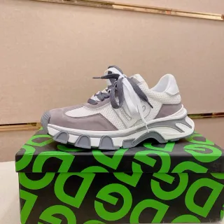 Balenciaga Track Trainer أحذية رياضية سميكة أبيض رمادي شبك سويدي