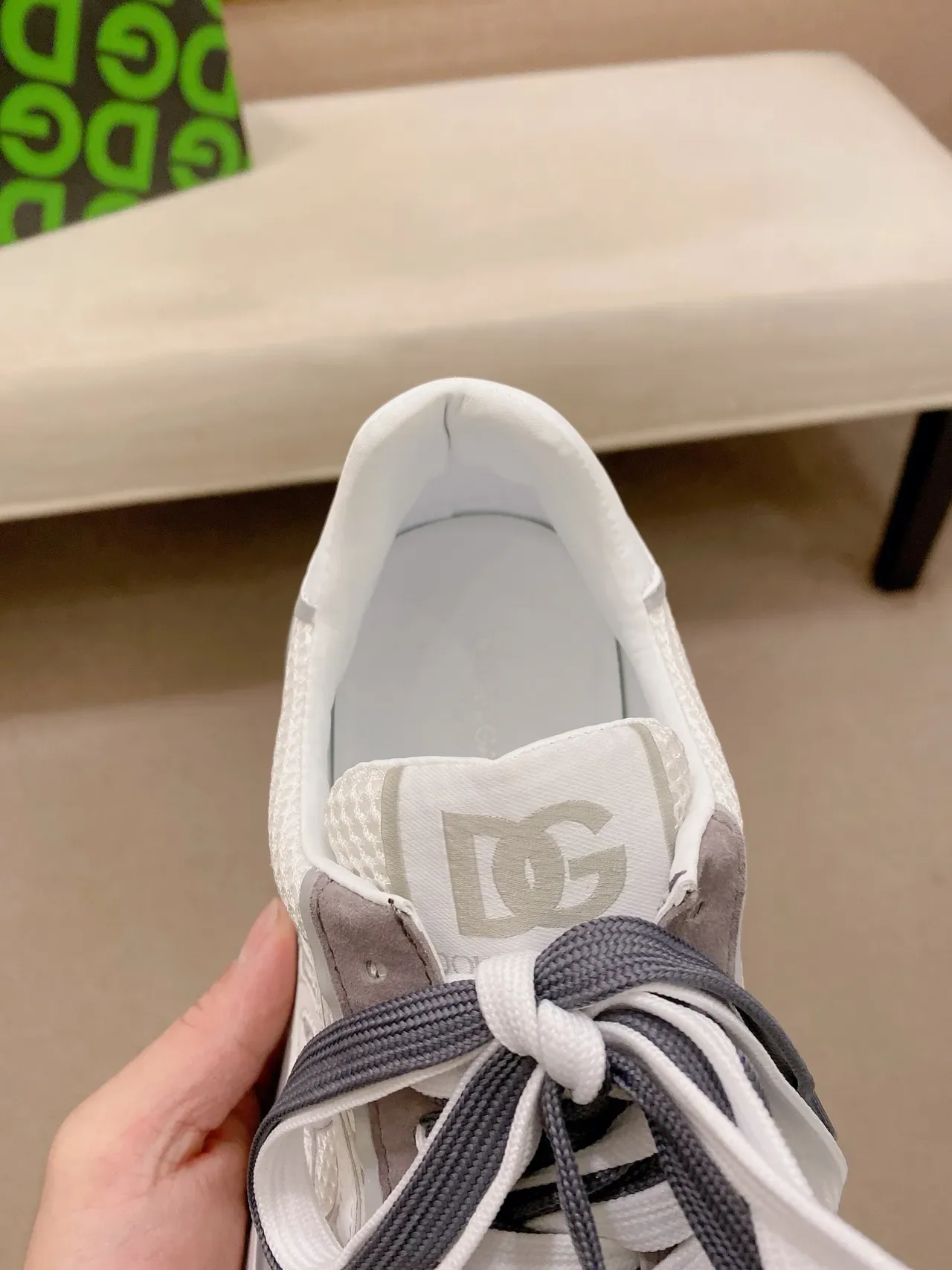 Balenciaga Track Trainer Sneakers Chunky Blanc Gris Maille Suede 4