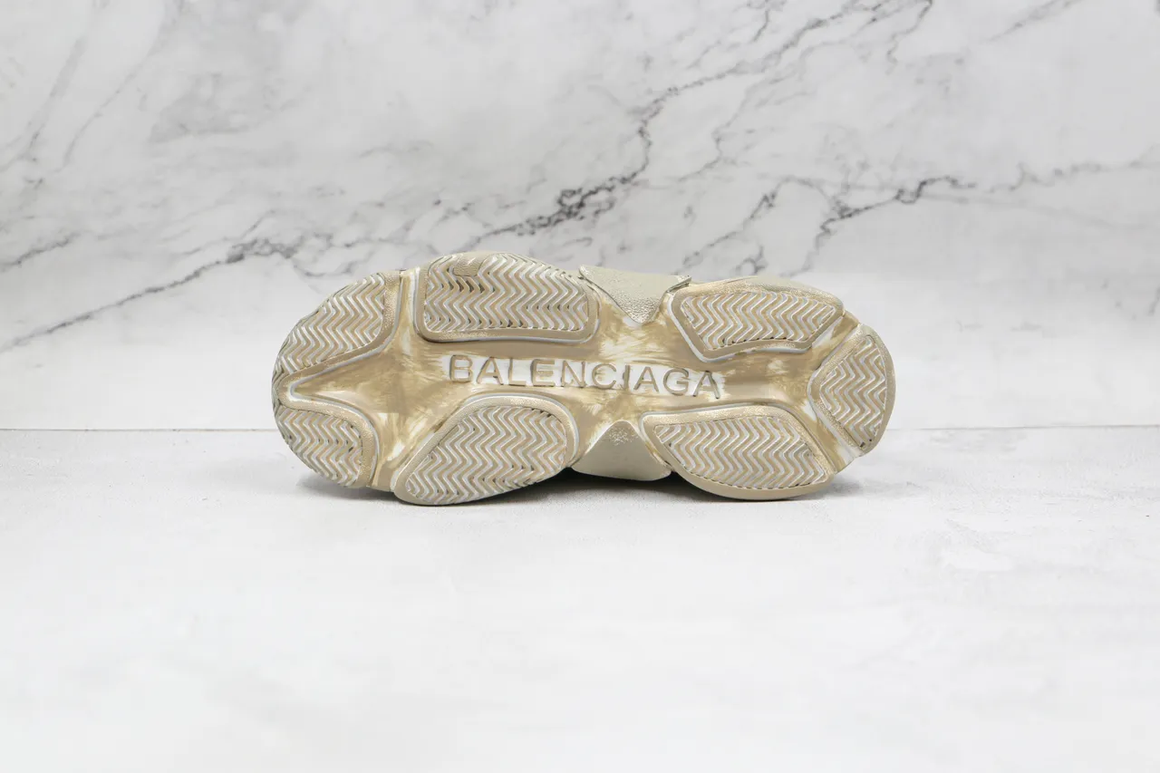 Balenciaga Triple S Beige Chunky Sneakers 3