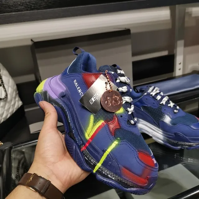 Balenciaga Triple S Multicolor Graffiti Chunky Sneakers 7