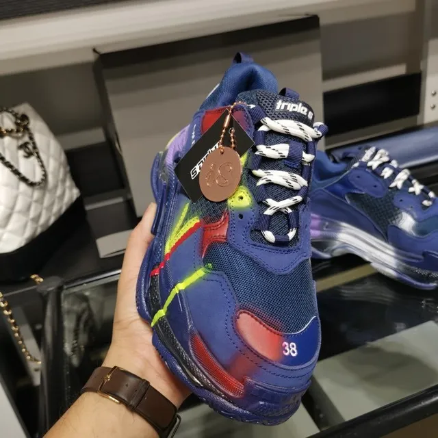 Balenciaga Triple S Multicolor Graffiti Chunky Sneakers 8