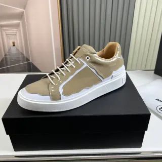 Balmain B-Bold Beige and White Patent Leather Lifestyle Sneakers