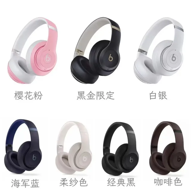 Beats fones de ouvido rosa e branco ao redor da orelha acolchoados com faixa para a cabeça sobre a orelha 8