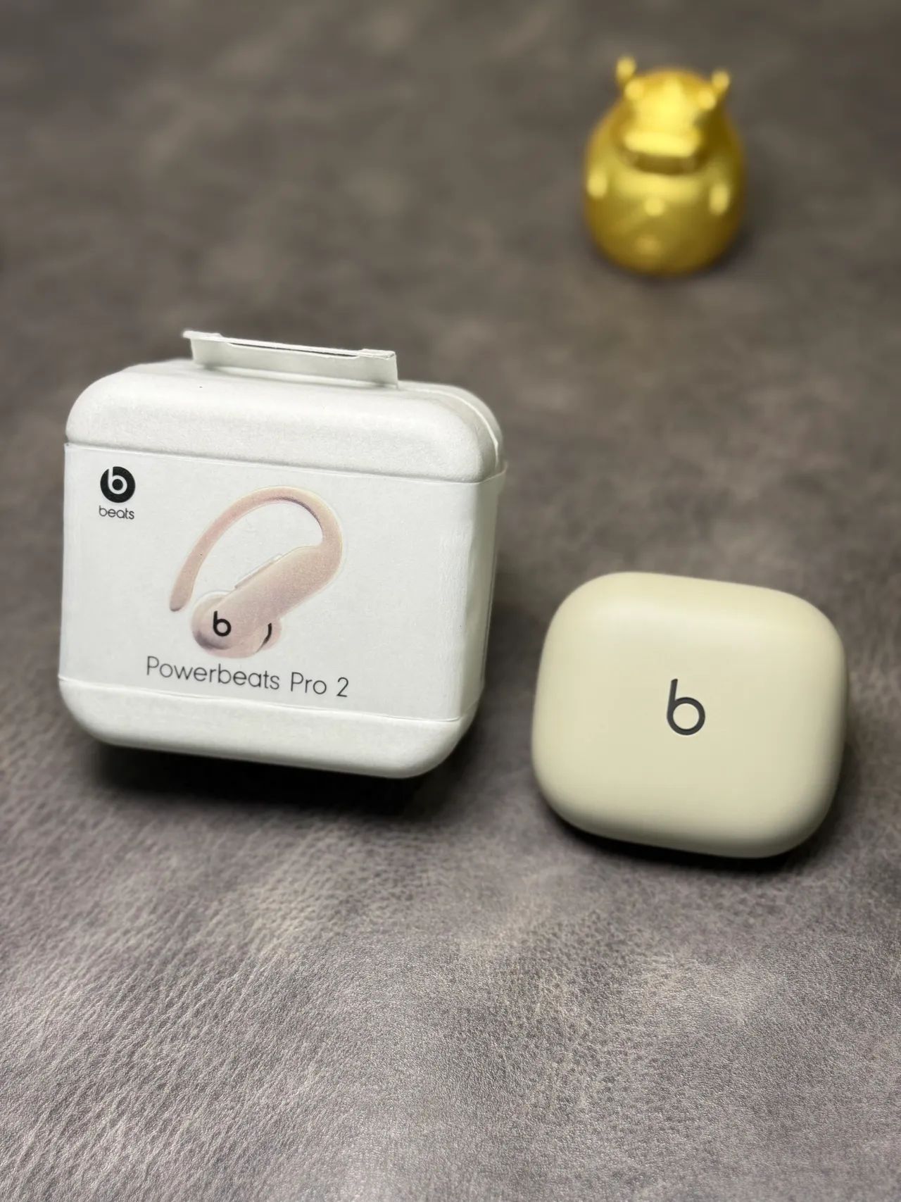 Beats Powerbeats Pro 2 Beige White Compact Rounded Case Matte Finish TWS Earbuds 5