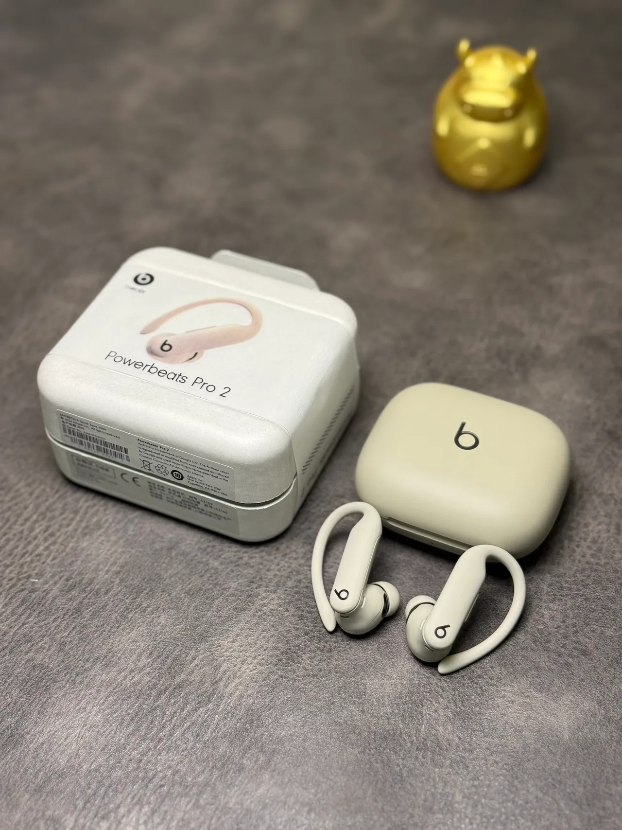 Beats Powerbeats Pro 2 Beige White Compact Rounded Case Matte Finish TWS Earbuds 10
