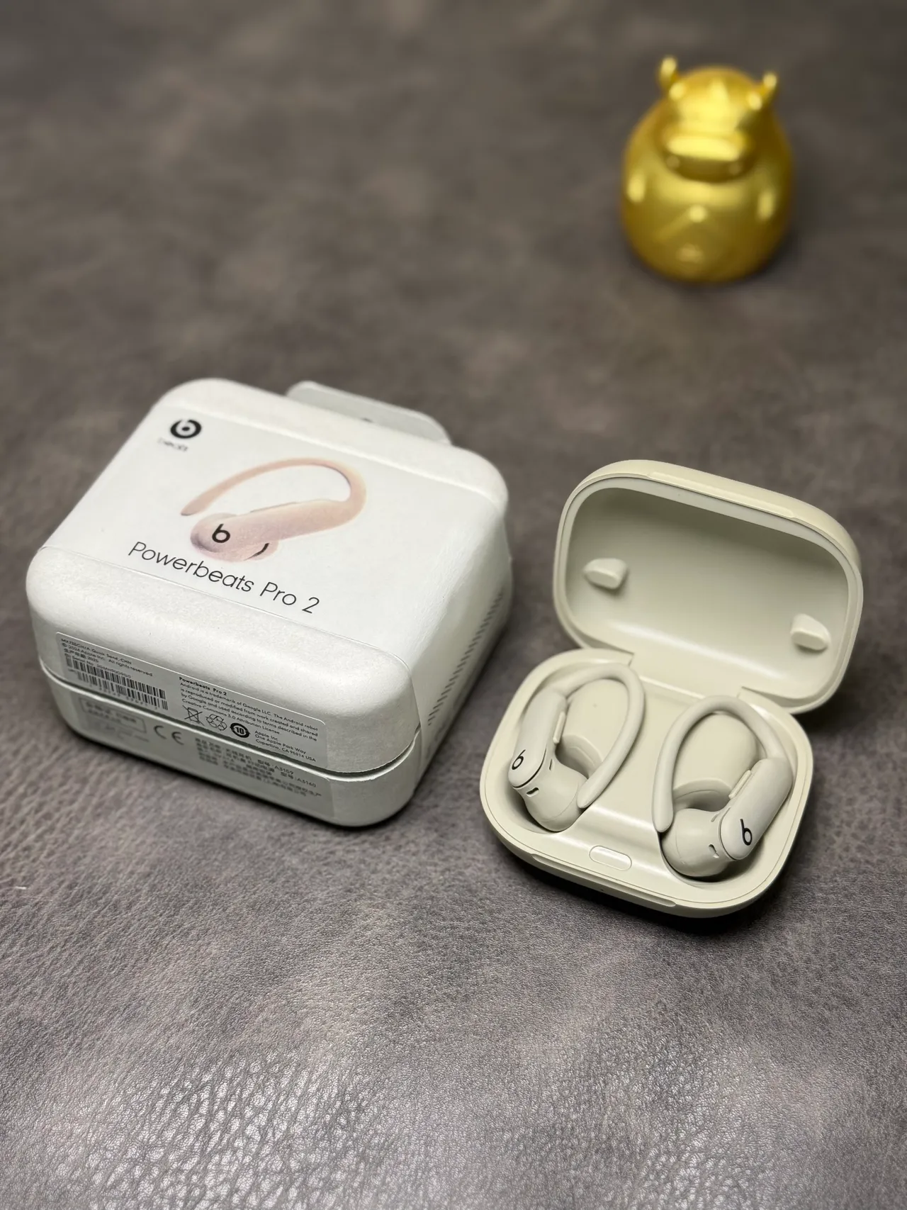 Beats Powerbeats Pro 2 Beige White Compact Rounded Case Matte Finish TWS Earbuds 11