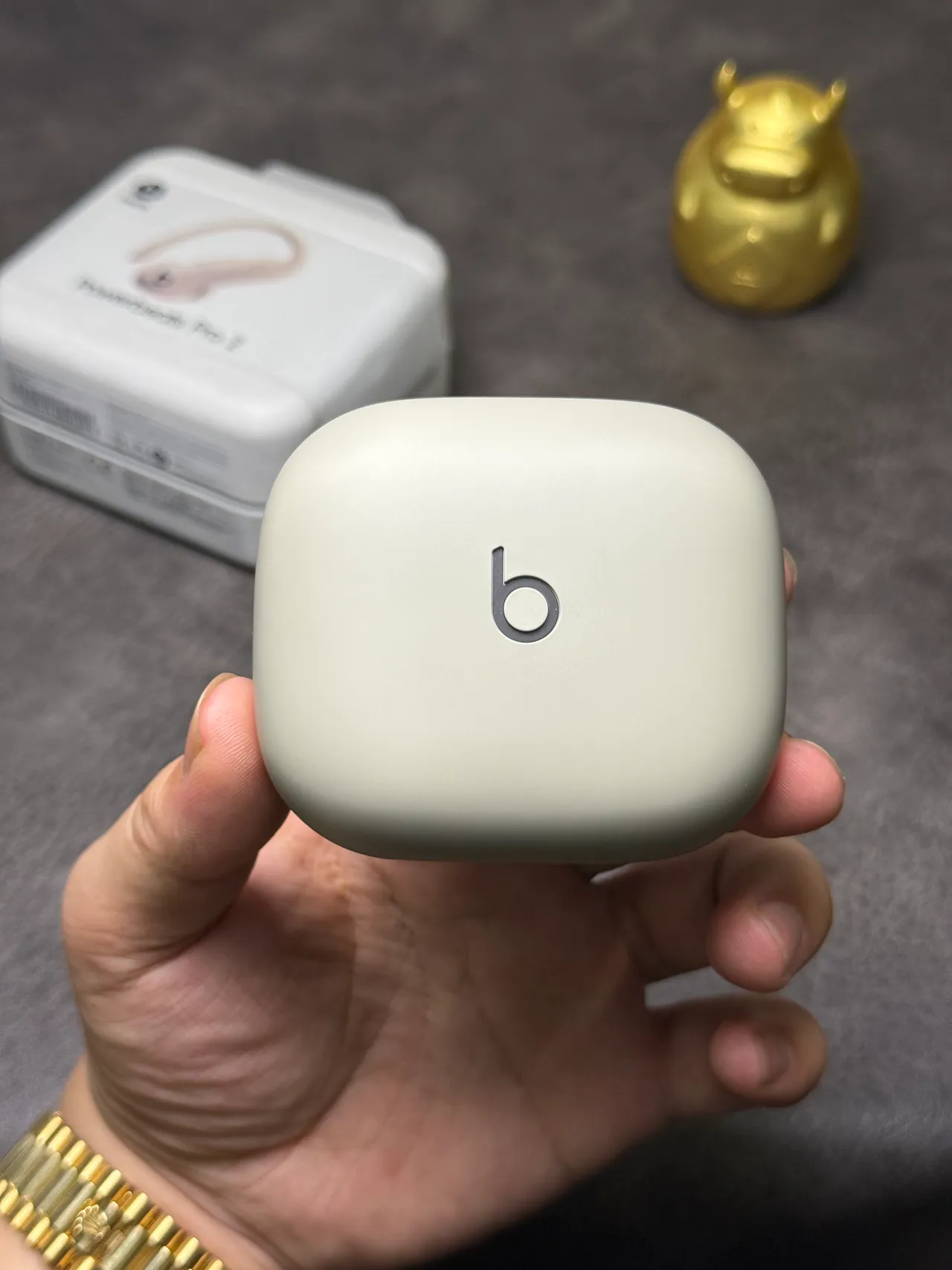Beats Powerbeats Pro 2 Beige White Compact Rounded Case Matte Finish TWS Earbuds 14