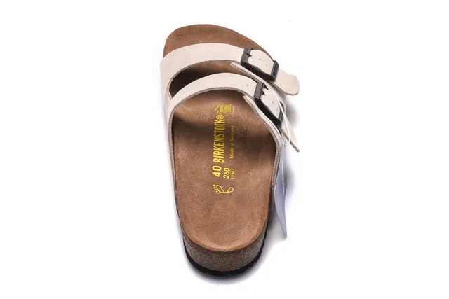 Birkenstock Arizona Beige Suède à Deux Brides Sandales Casuales 5