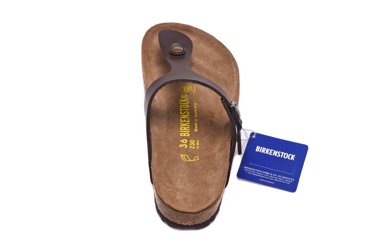 Birkenstock Arizona Sandales Casual en Cuir Marron Foncé 5