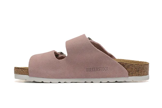 Birkenstock Arizona وردي غباري صنادل كاجوال 5