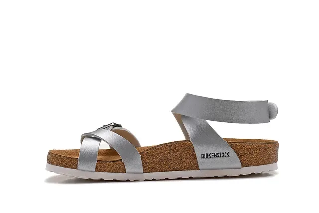 Birkenstock Arizona Sandales Argent Métallisé Casual 4