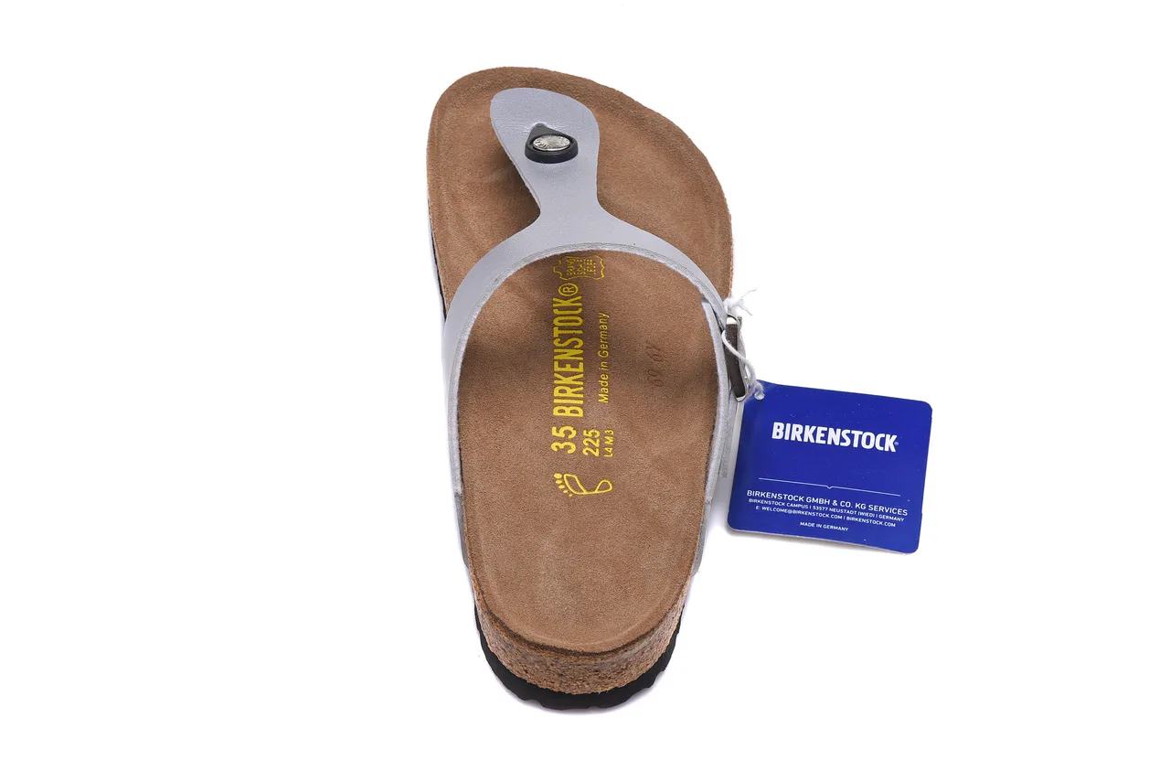 Birkenstock Arizona صنادل كاجوال فضية معدنية 5