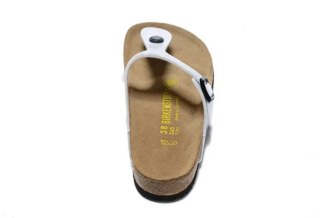 Birkenstock Arizona White Glossy Thong Casual Sandal 5
