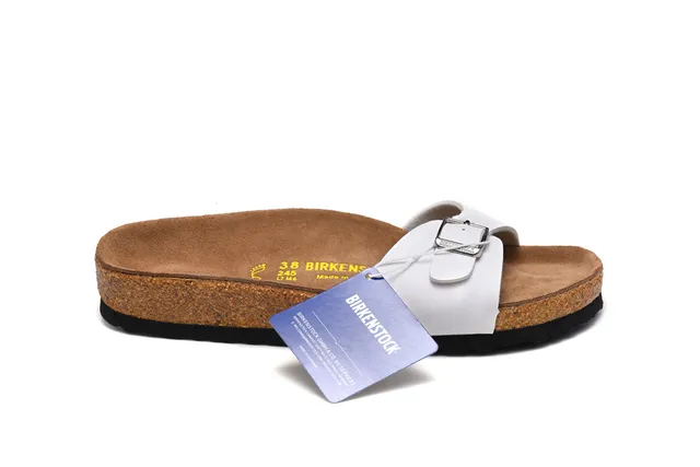 Birkenstock Arizona Sandálias Casuais de Couro Branco 2