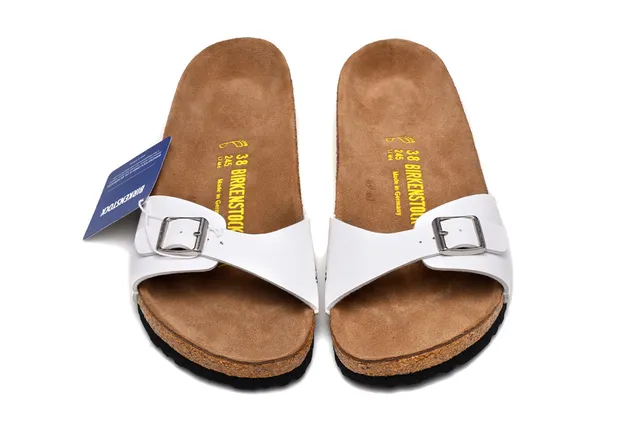 Birkenstock Arizona Sandálias Casuais de Couro Branco 3