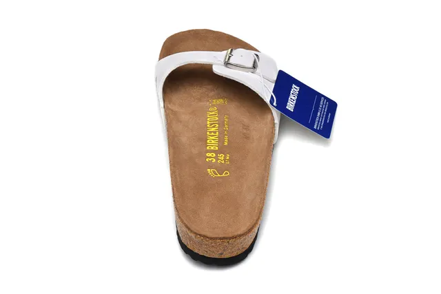 Birkenstock Arizona Sandálias Casuais de Couro Branco 5