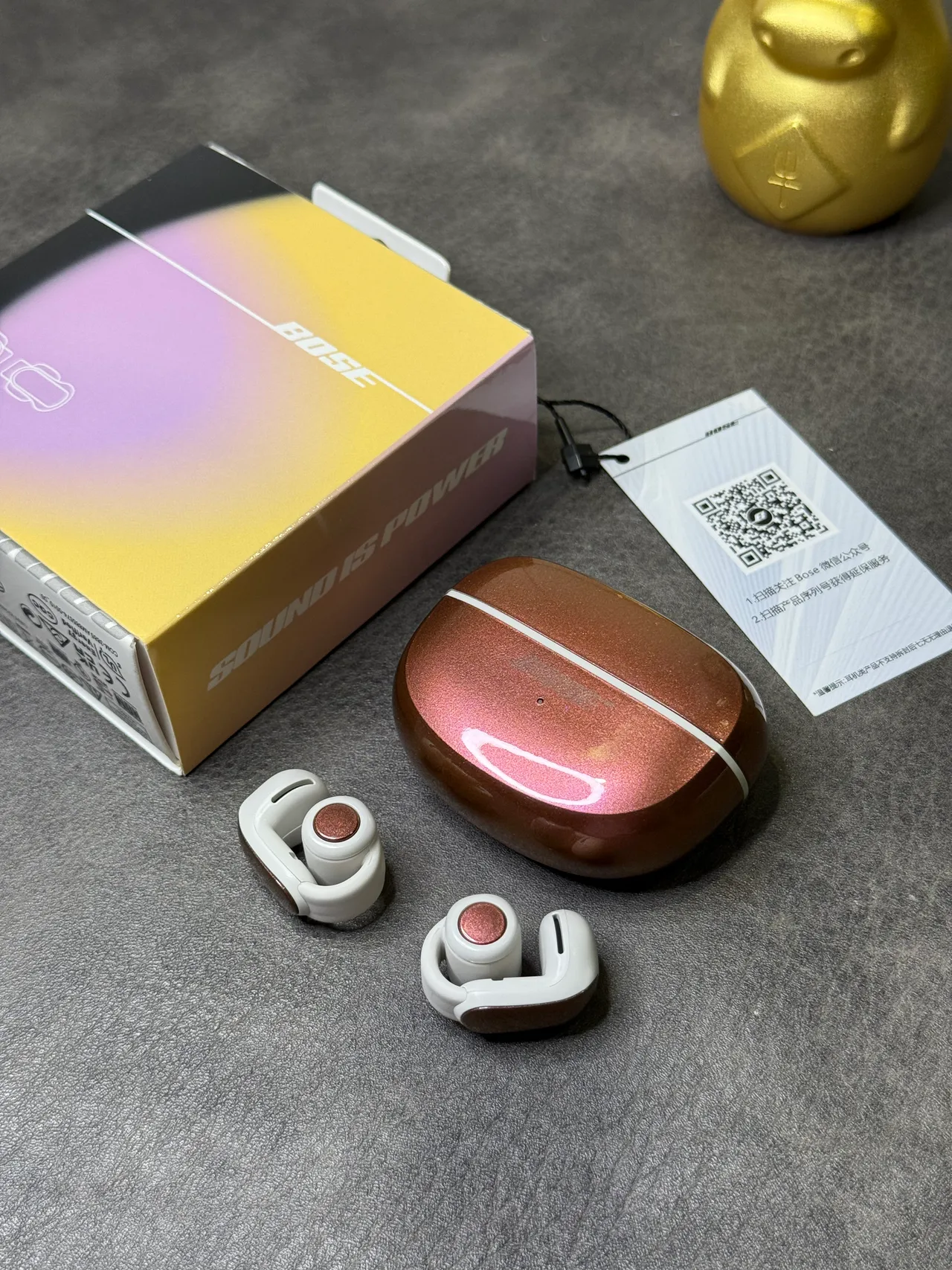 Bose Ultra Open Earbuds Rose-Gold Glitter TWS Earbuds 7