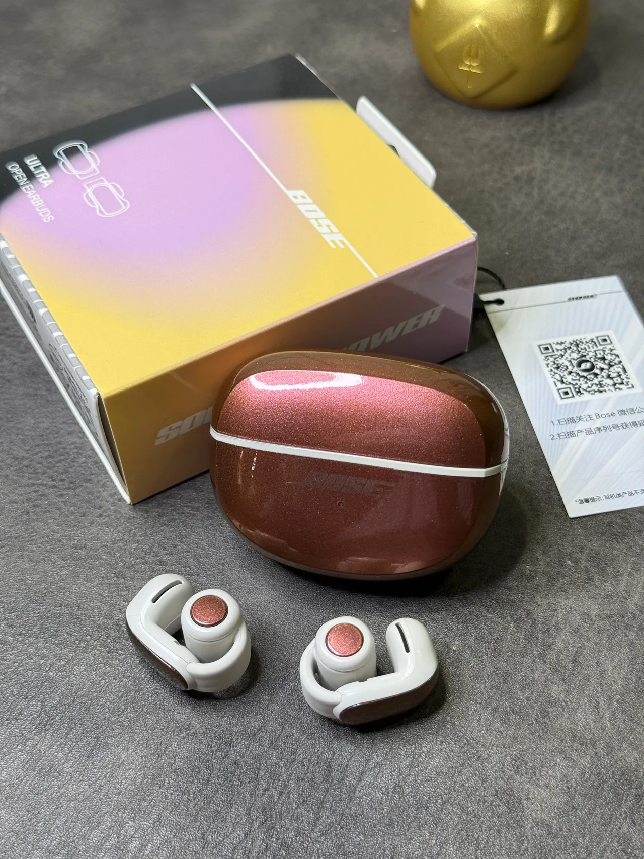 Bose Ultra Open Earbuds Rose-Gold Glitter TWS Earbuds 8
