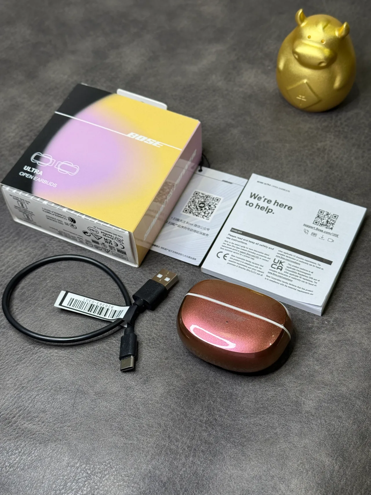 Bose Ultra Open Earbuds Rose-Gold Glitter TWS Earbuds 10