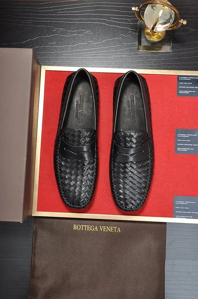 Bottega Veneta Andiamo Woven Intrecciato Mocassins Noirs 5