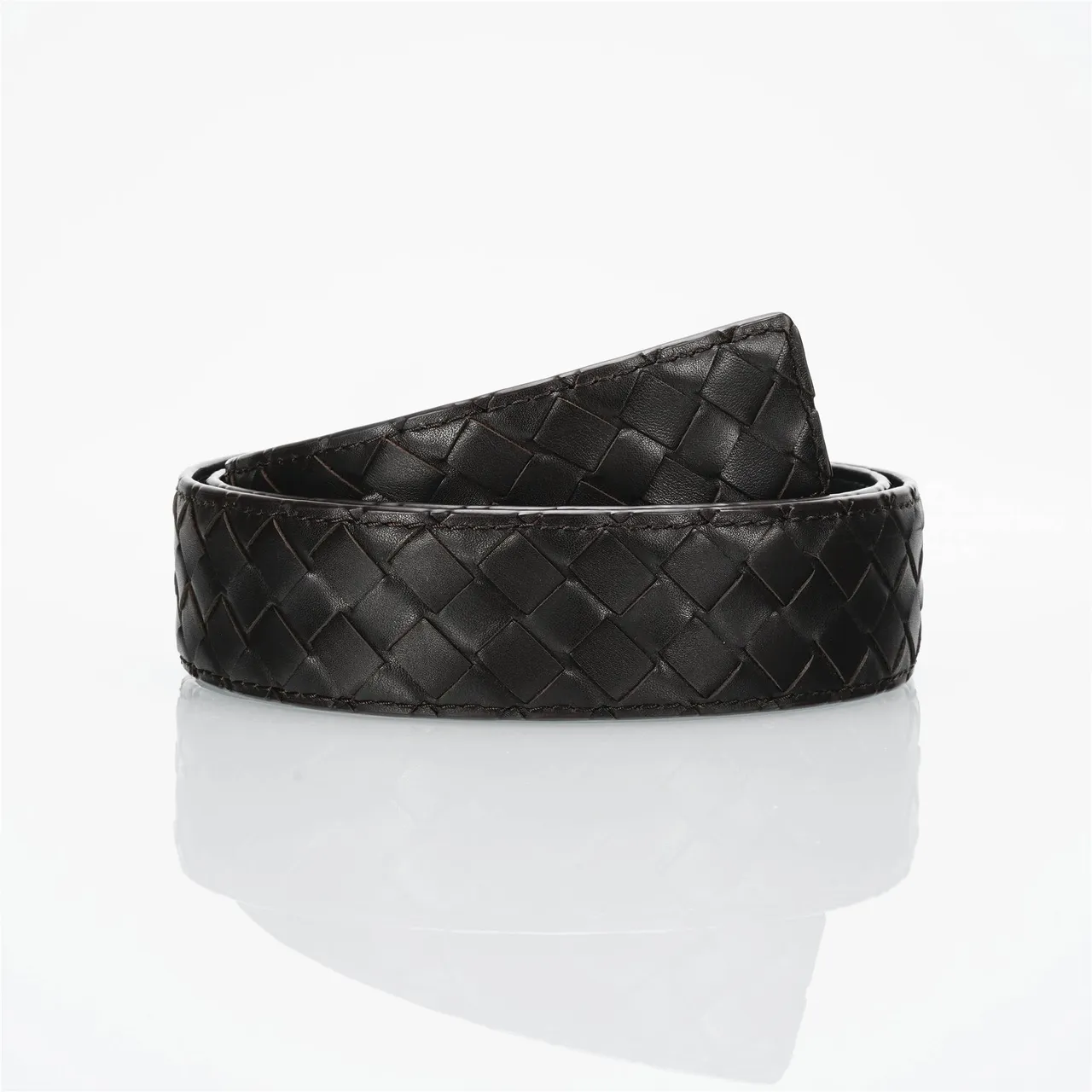 Bottega Veneta Cassette Intrecciato Ceinture en cuir noir 3
