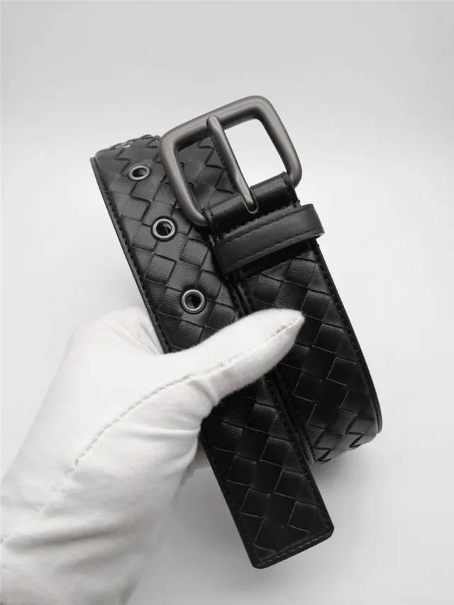 Bottega Veneta Cassette Intrecciato Cinto de couro cinza 4