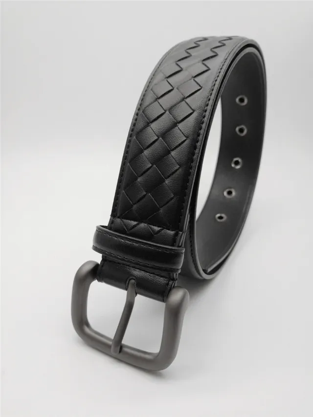 Bottega Veneta Cassette Intrecciato Cinto de couro cinza 5