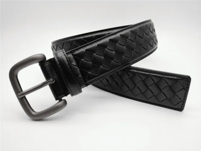 Bottega Veneta Cassette Intrecciato Cinto de couro cinza 6
