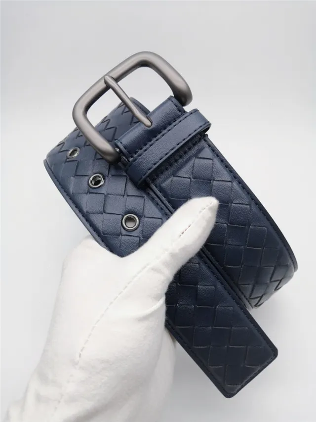 Bottega Veneta Cassette Intrecciato Cinto de couro cinza 12