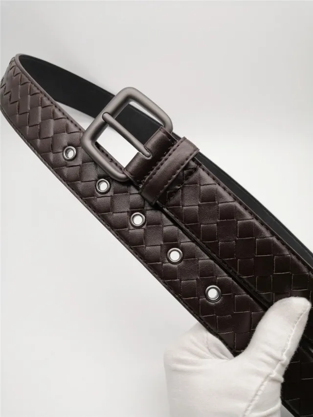 Bottega Veneta Cassette Intrecciato Cinto de couro cinza 15
