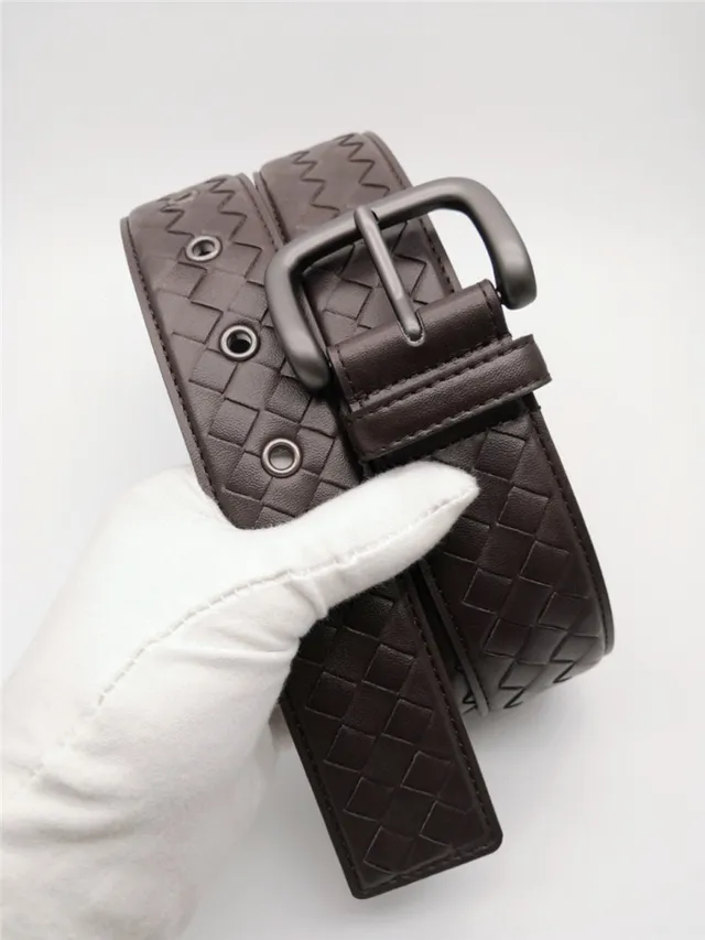 Bottega Veneta Cassette Intrecciato Cinto de couro cinza 18