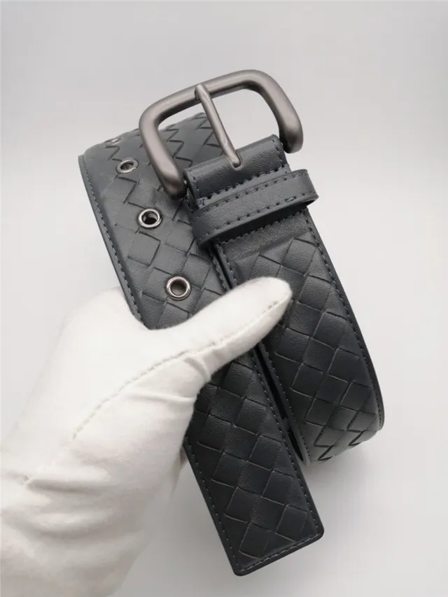 Bottega Veneta Cassette Intrecciato Cinto de couro cinza 23