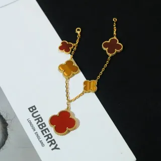 Burberry Almond Motif Multi-Pendant Gold-Tone Resin Bracelet