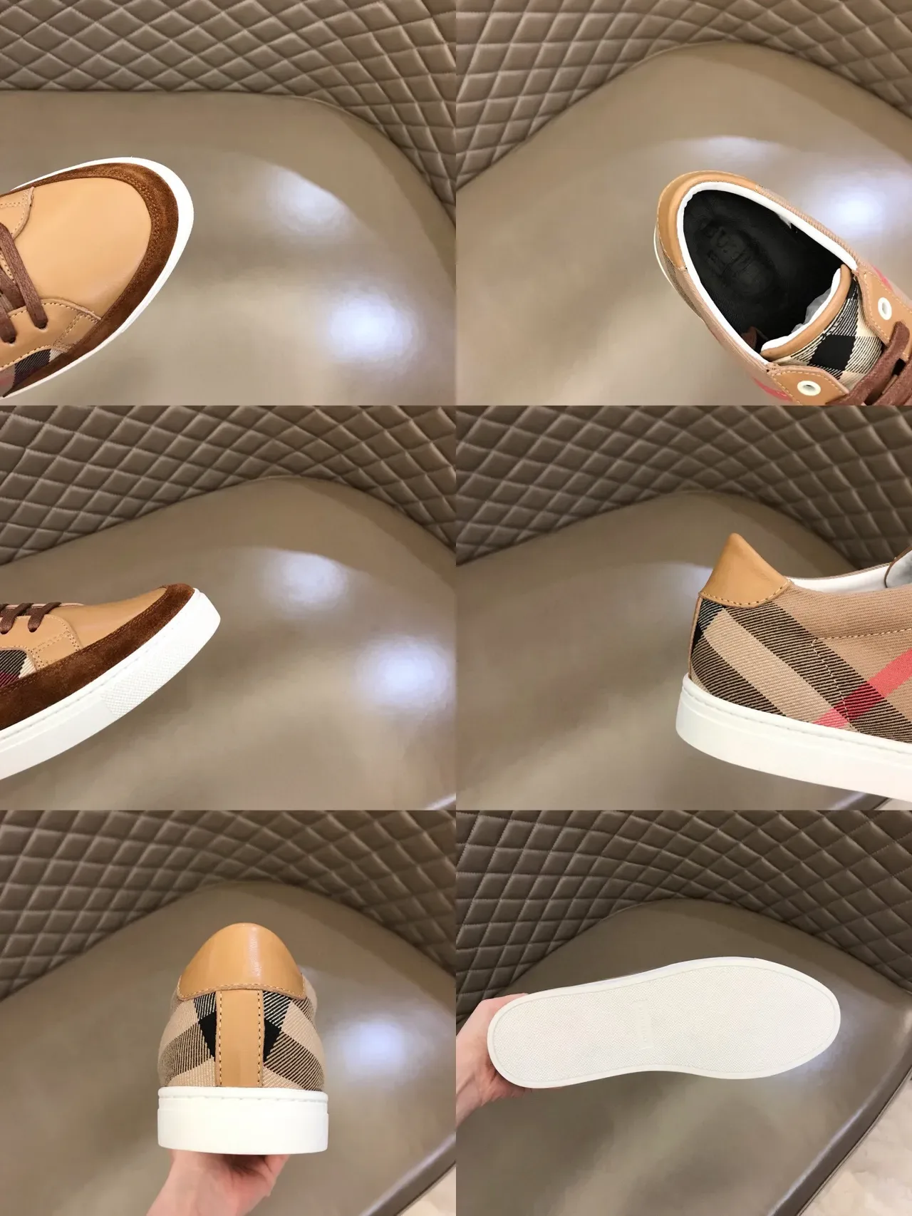Burberry Check and Tan Leather Lifestyle Sneaker 2