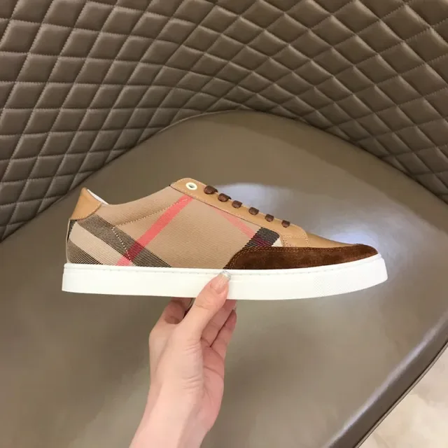 Burberry Check and Tan Leather Lifestyle Sneaker 5