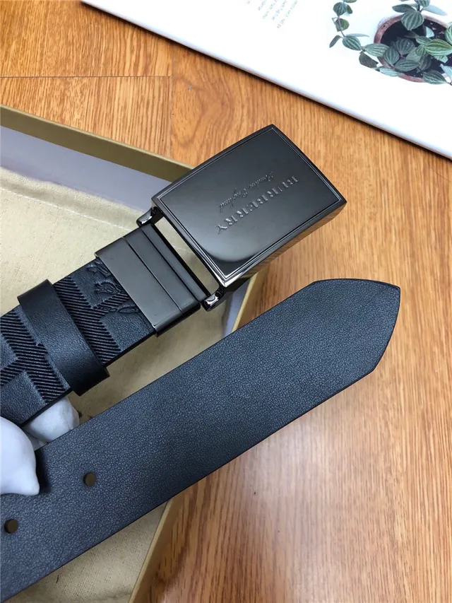 Burberry Knight Black Embossed Leather Belt 4
