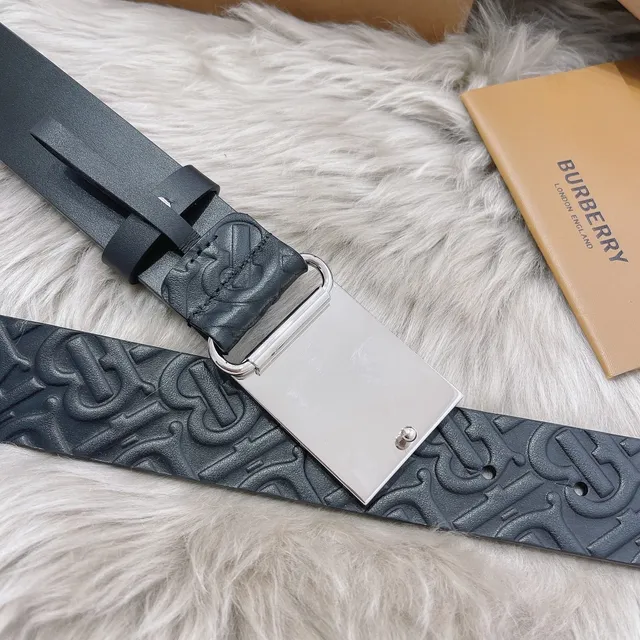 Burberry Monogram Embossed Leather Belt 8