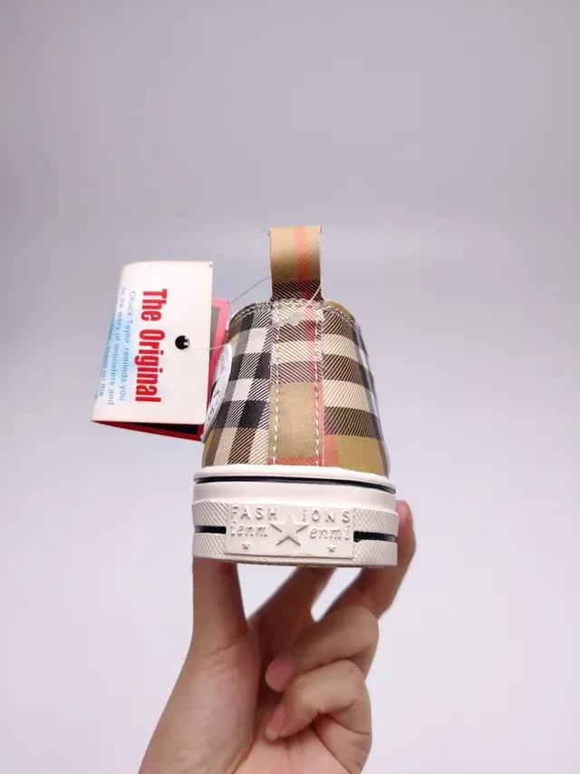 Burberry Plaid High-Top Canvas Sneaker 3