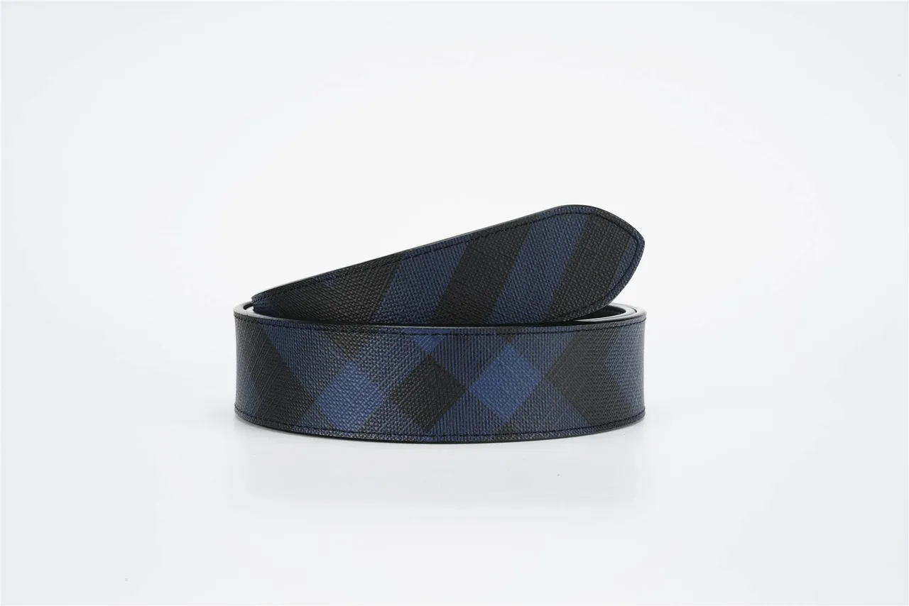 Burberry Ceinture réversible tissée navy et noir de lona 3