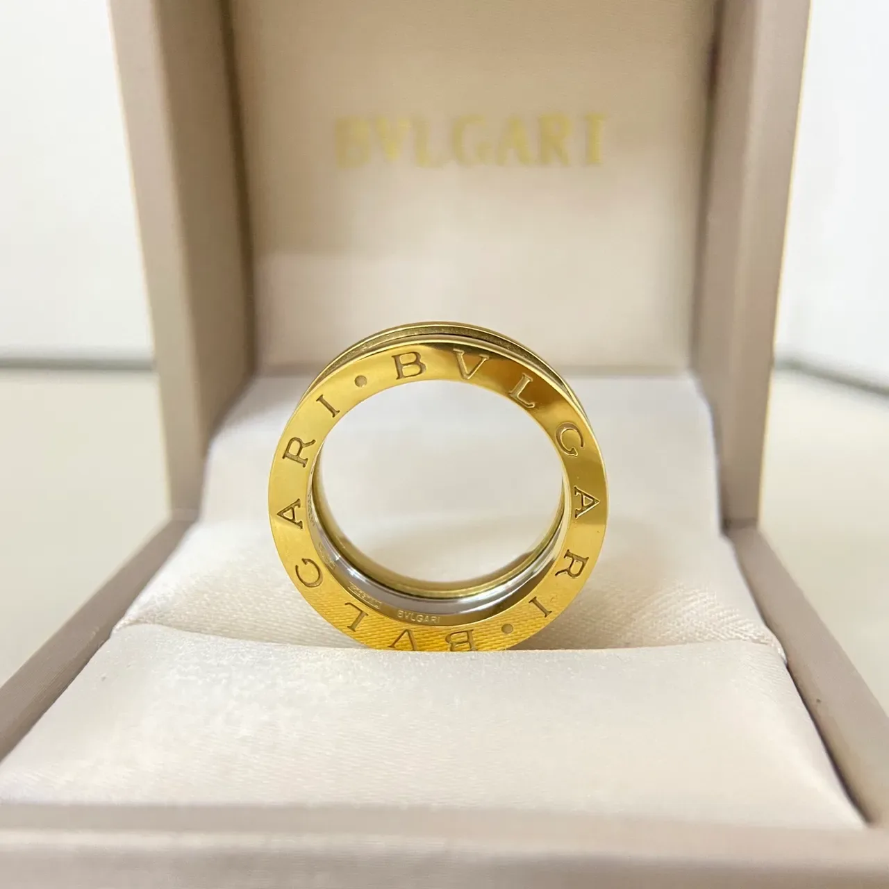 Bvlgari B.zero1 Dual-Tone Engraved Rotating Ring 3